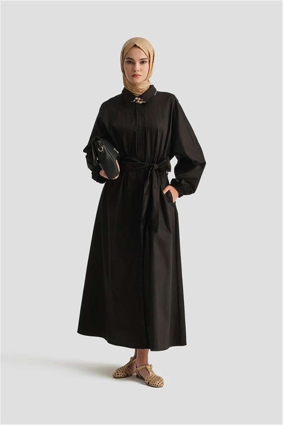 Armine Elbise Siyah - 25YD9025-1