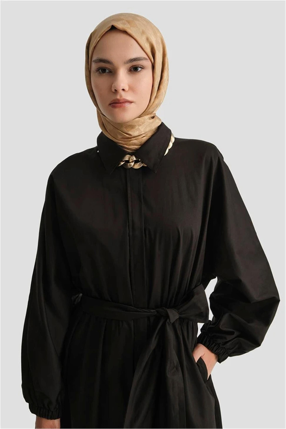 Armine Elbise Siyah - 25YD9025-1