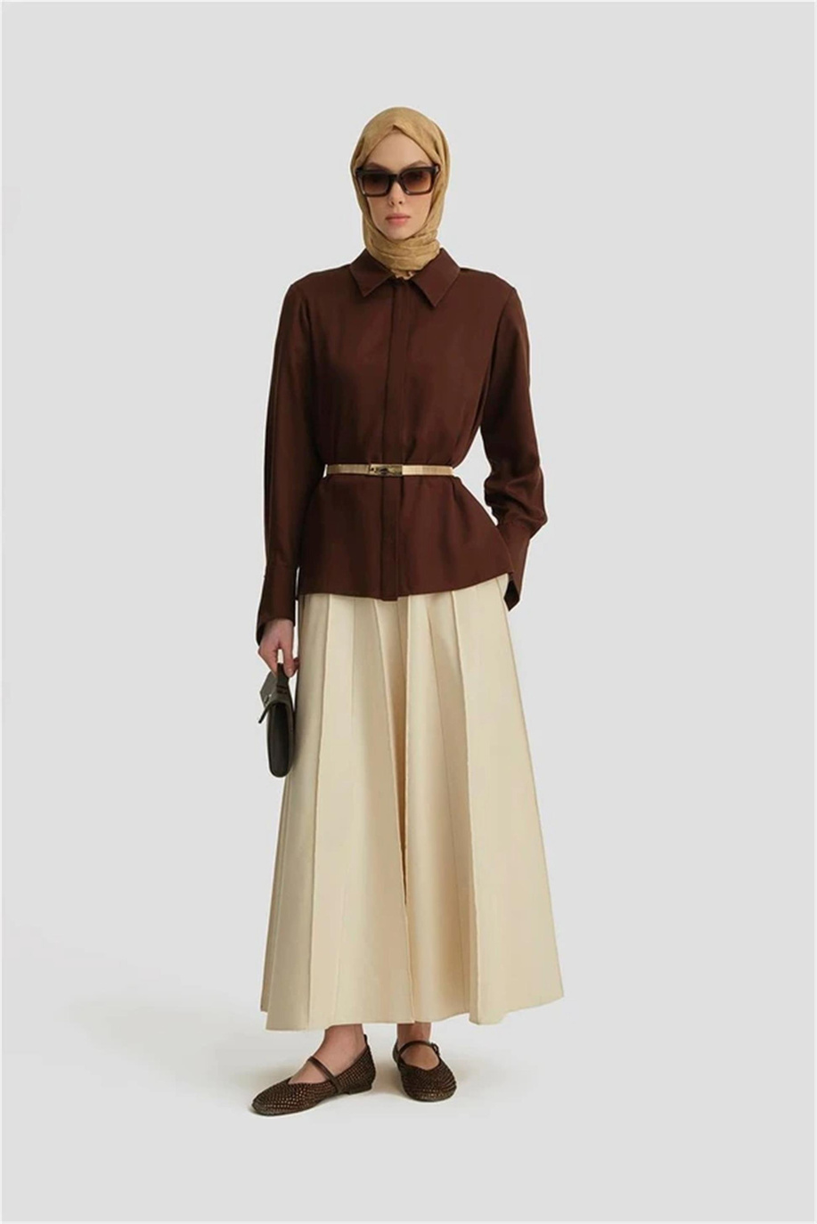 Armine Gömlek Açık Kahve - 25Y3720