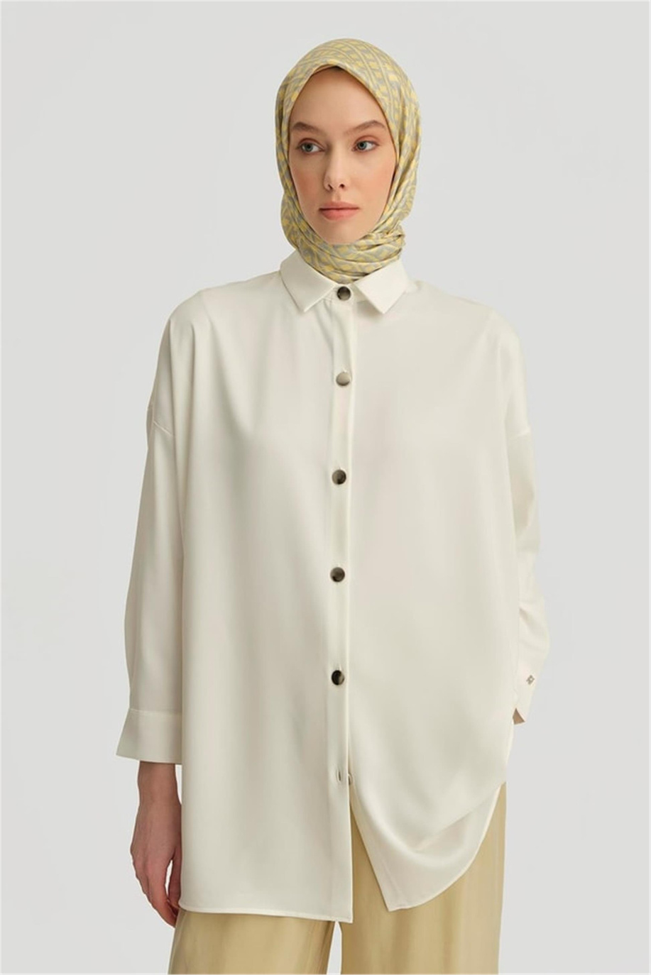 Armine Gömlek ORTD8300-1 Ekru