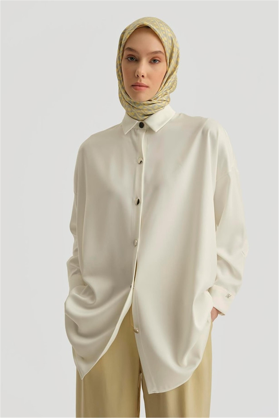 Armine Gömlek ORTD8300-1 Ekru