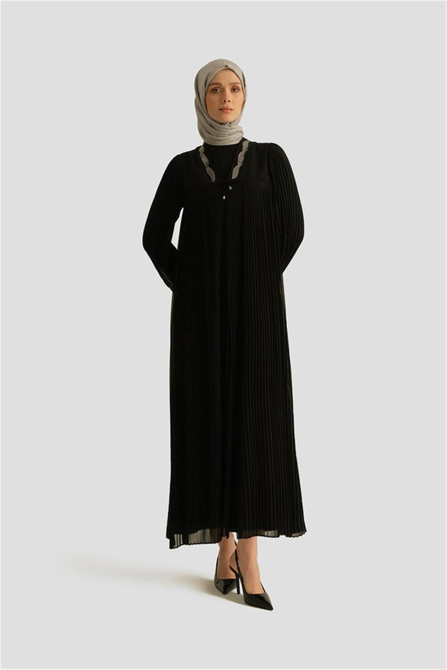 Armine İkili Ferace 25YD3005 Siyah