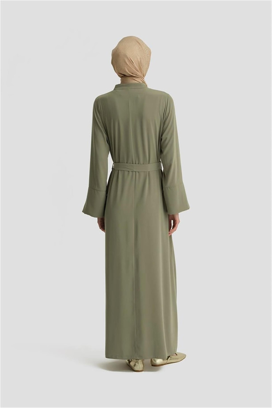 Armine Manşeti Katlanabilen Ferace Yeşil