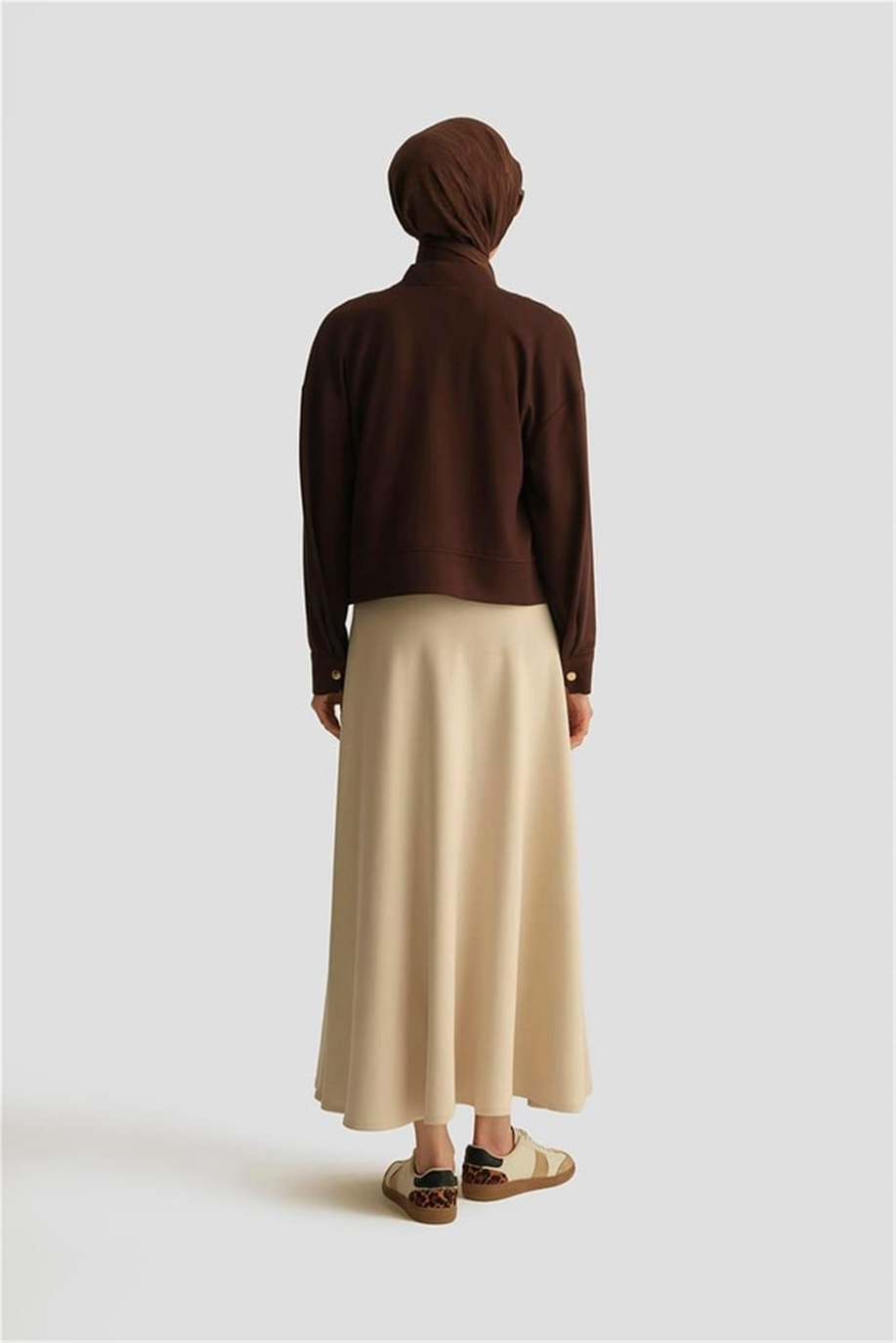 Armine Modal Kloş Etek 25YD4233-2 Bej