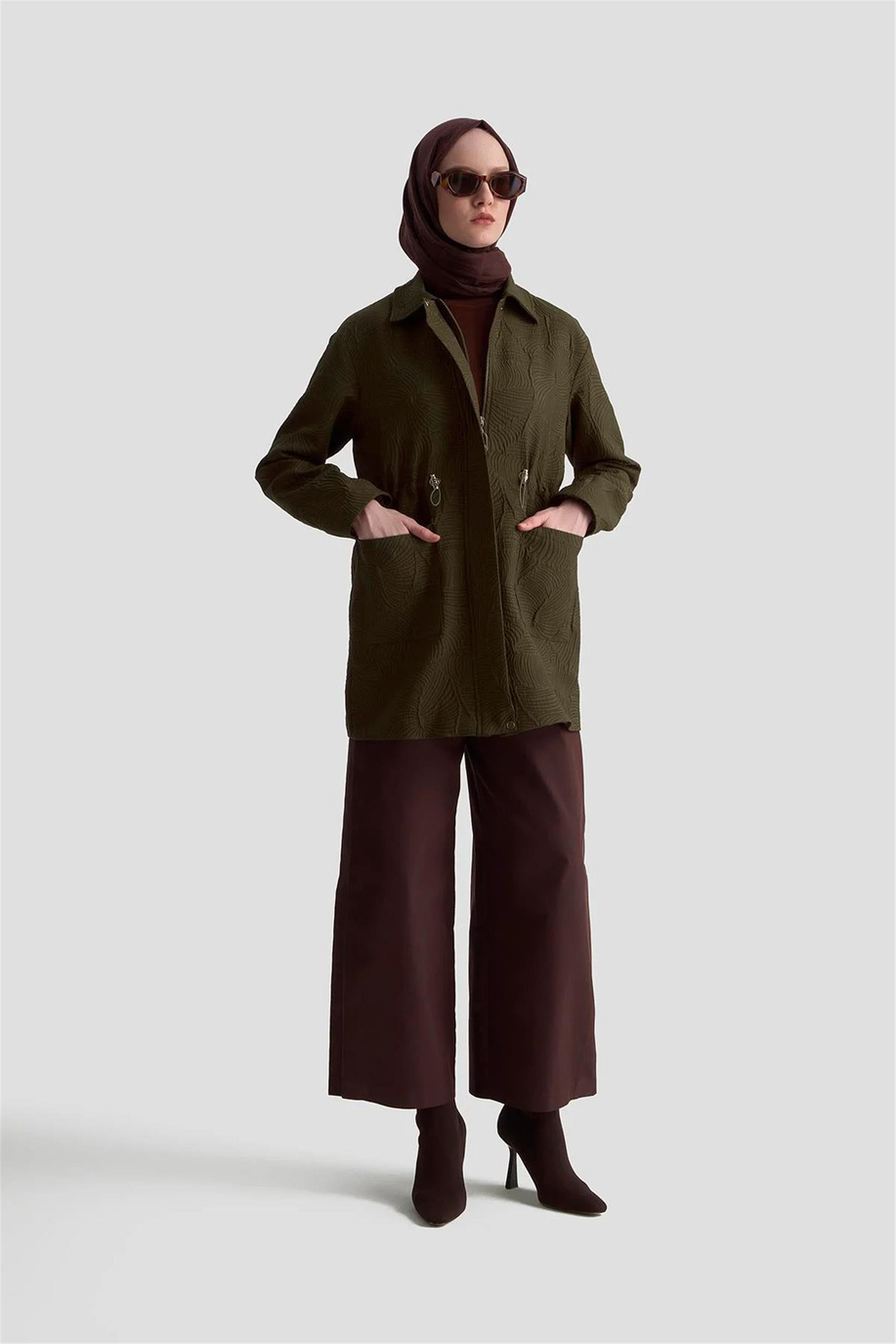 ARMİNE TREND CEKET YAĞ YEŞİLİ  - 25KT525