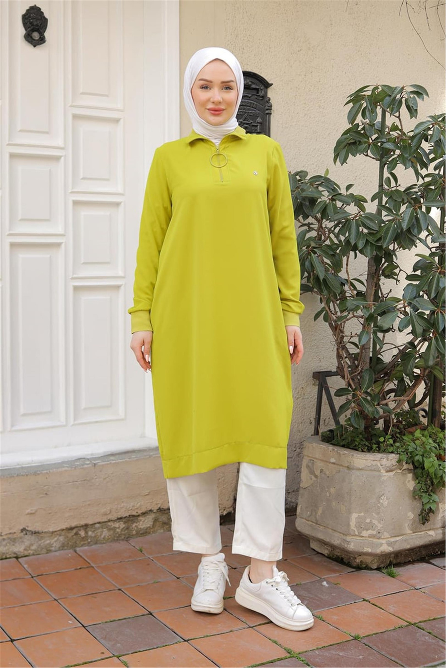 Armine Trend Fıstık Yeşili 25Yt460 Tunik