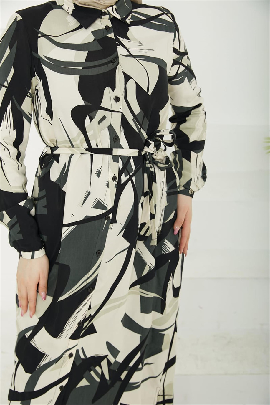 Armine Trend Siyah-Beyaz 25Yt402 Tunik