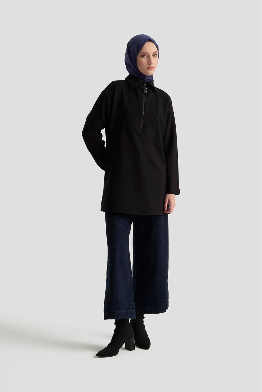 Armine Trend Tunik Siyah - 25KT406