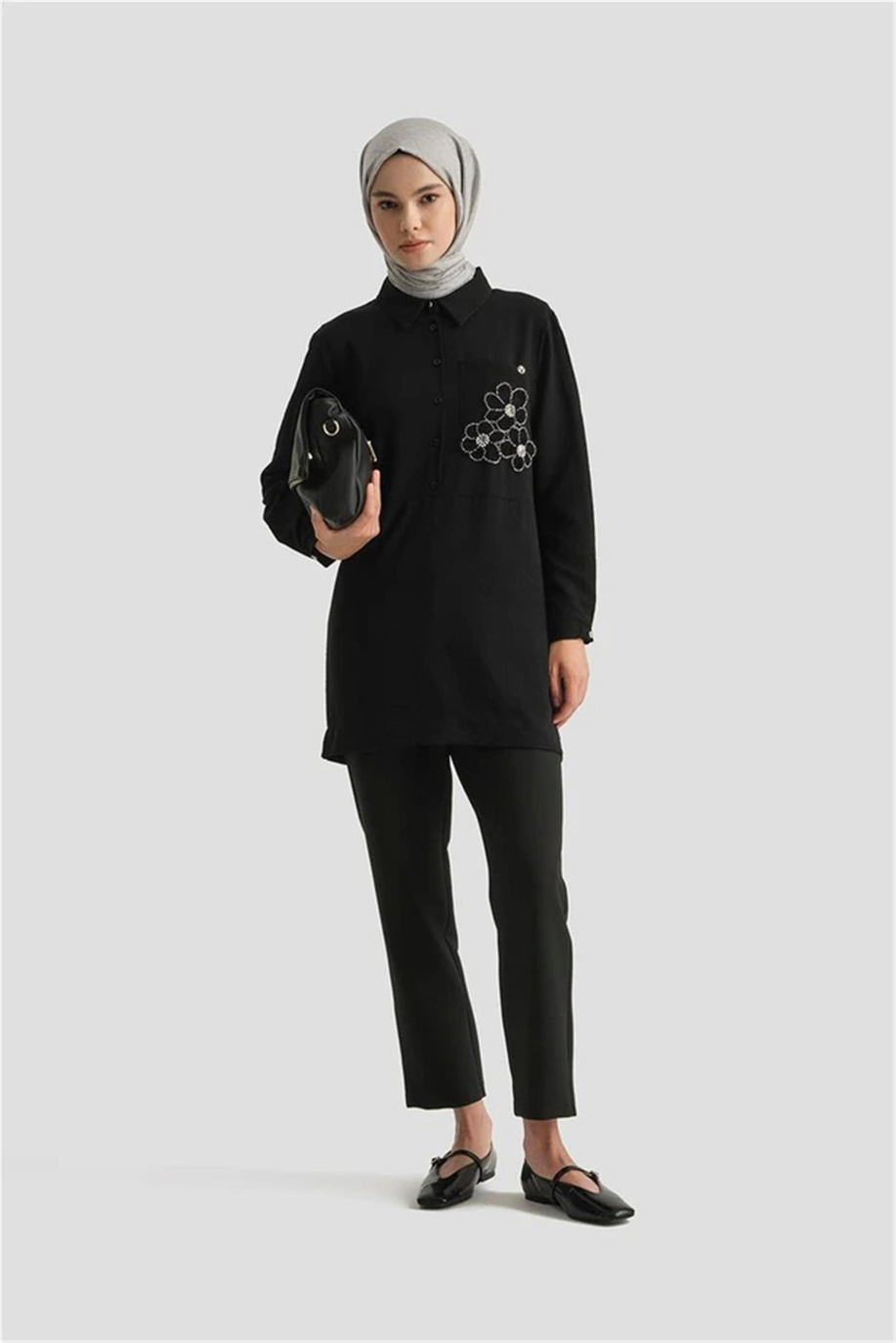 Armine Trend Tunik Siyah - 25YT4150