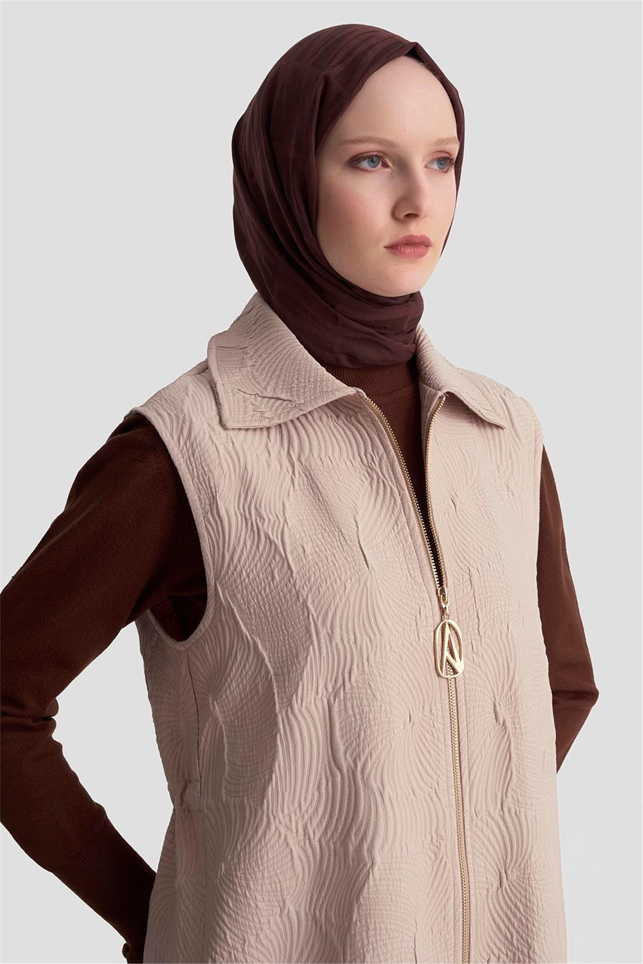 ARMİNE TREND YELEK BEJ  - 25KT526