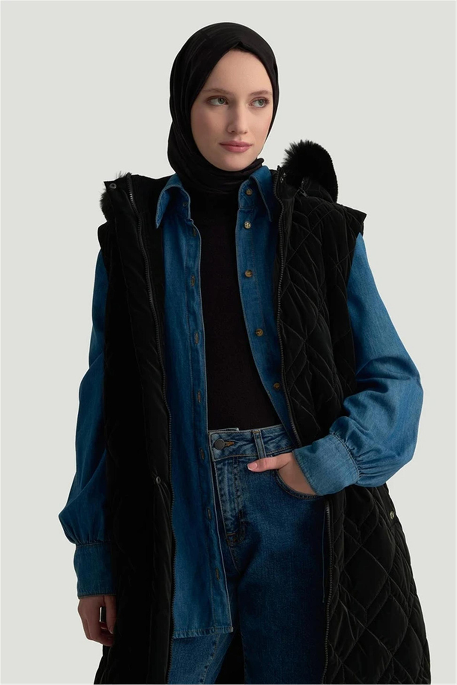 Armine Trend Yelek Siyah - 25KT505