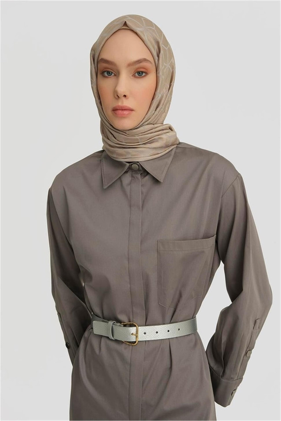 Armine Varak Baskılı Tunik Gri