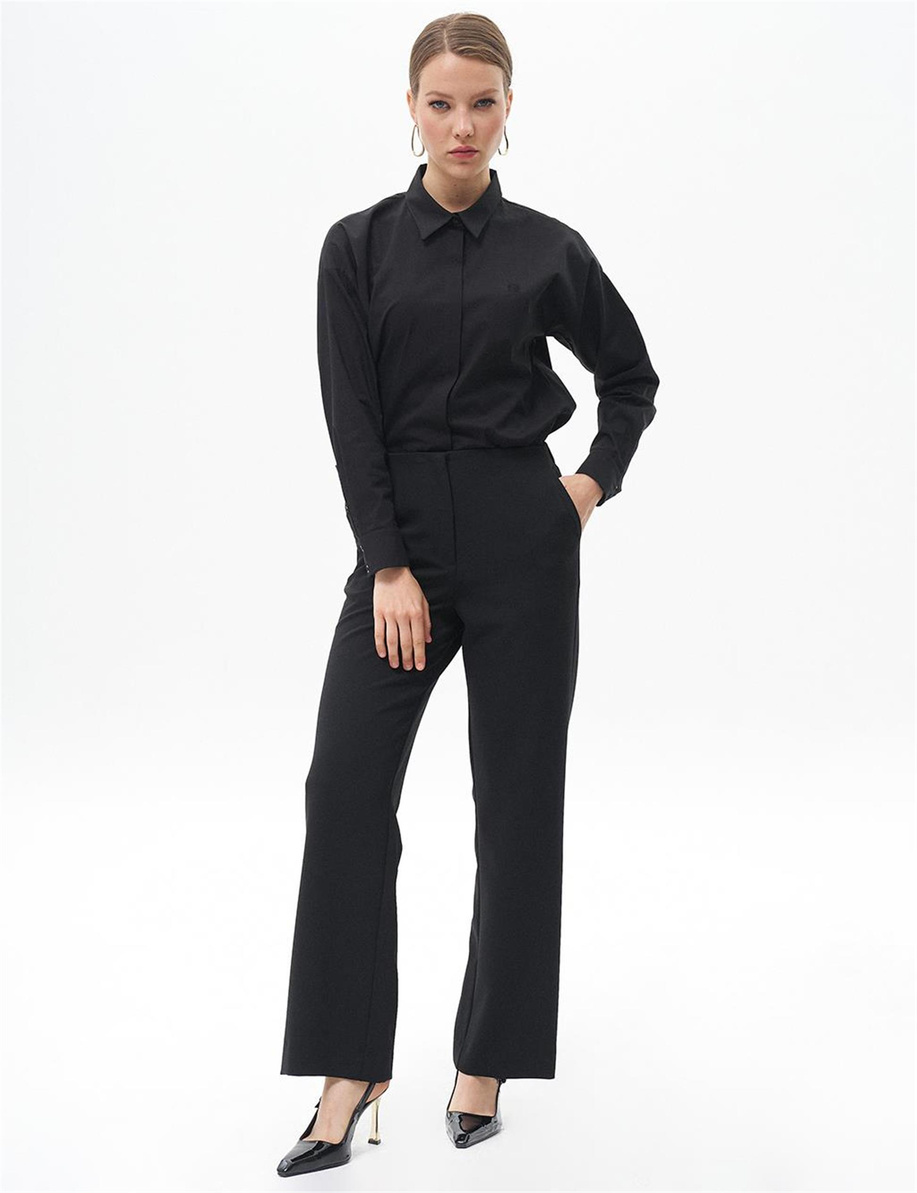 Beli Lastikli Basic Pantolon Siyah