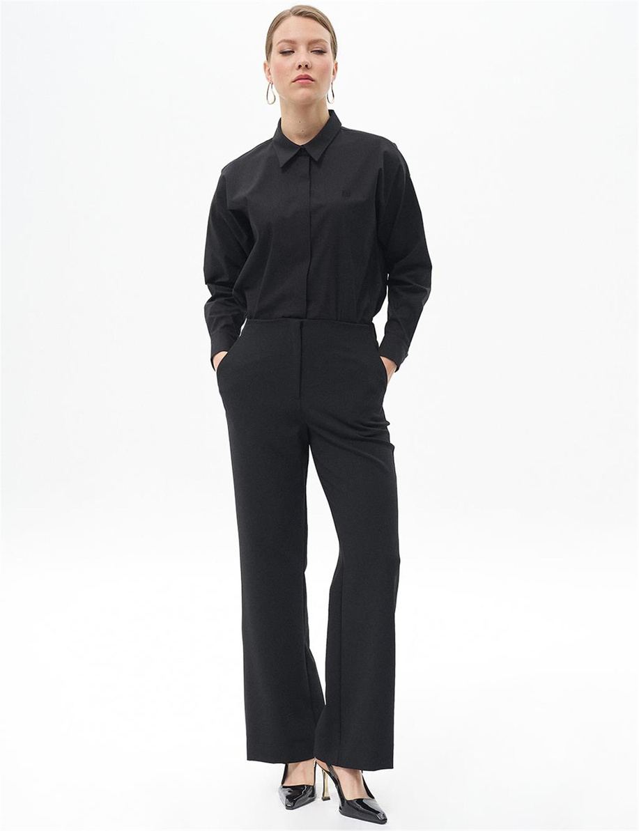 Beli Lastikli Basic Pantolon Siyah