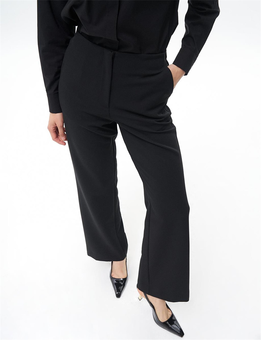 Beli Lastikli Basic Pantolon Siyah
