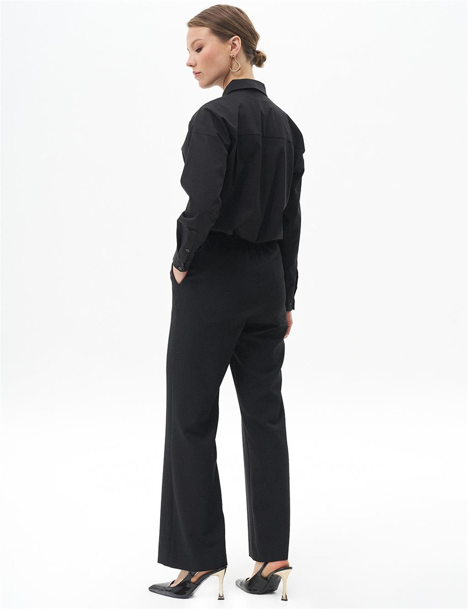 Beli Lastikli Basic Pantolon Siyah