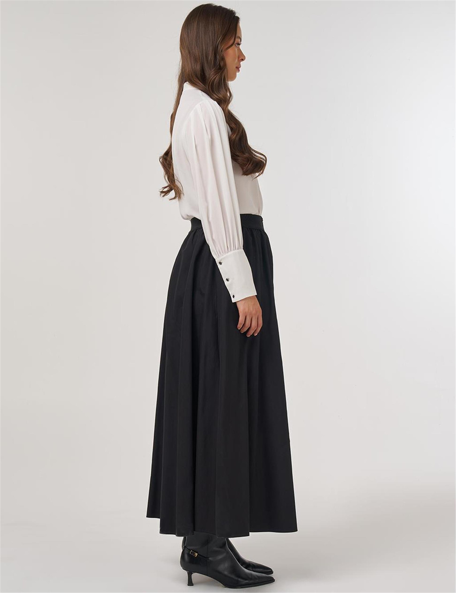 Beli Lastikli Fermuar Kapama Cepli Etek Siyah