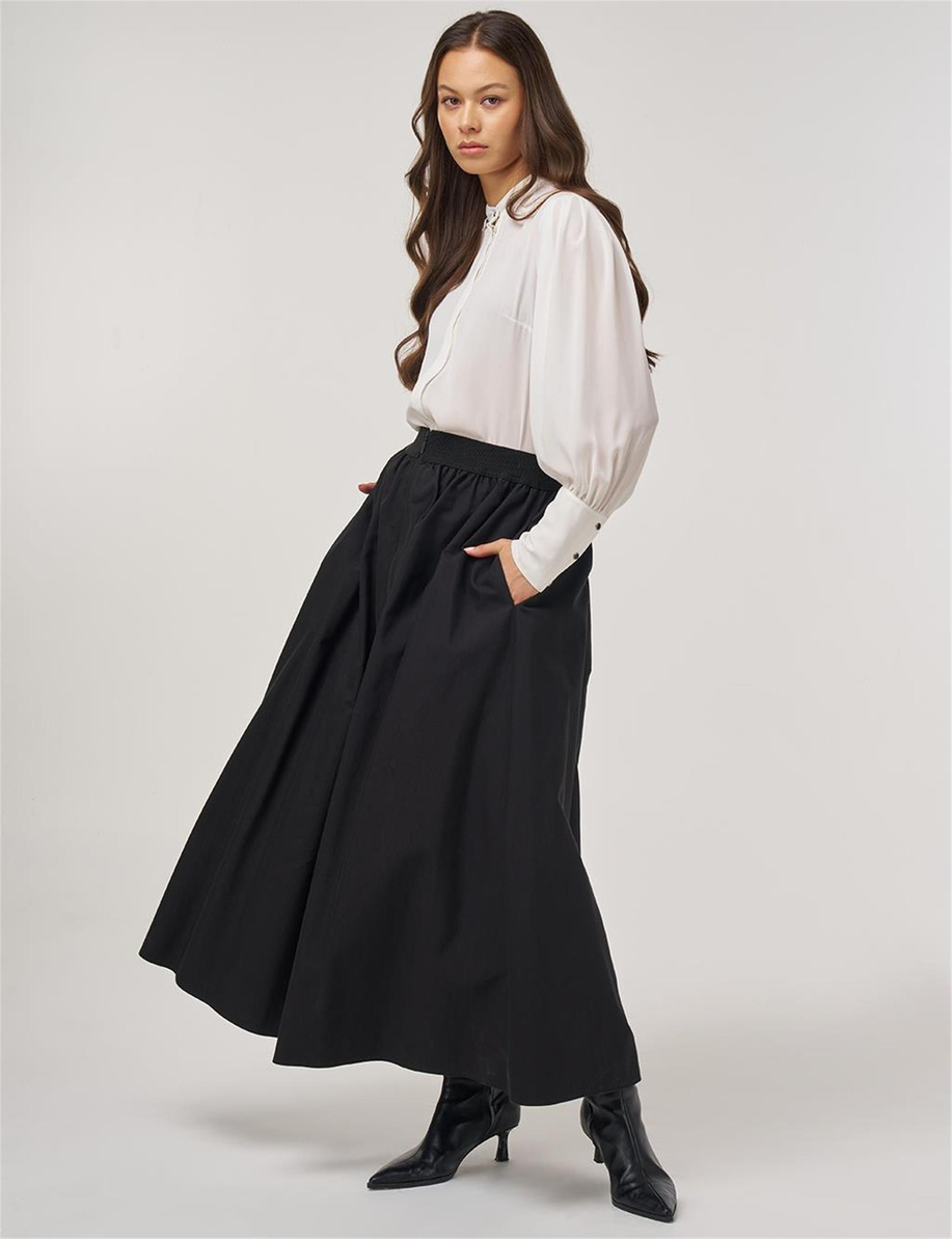 Beli Lastikli Fermuar Kapama Cepli Etek Siyah