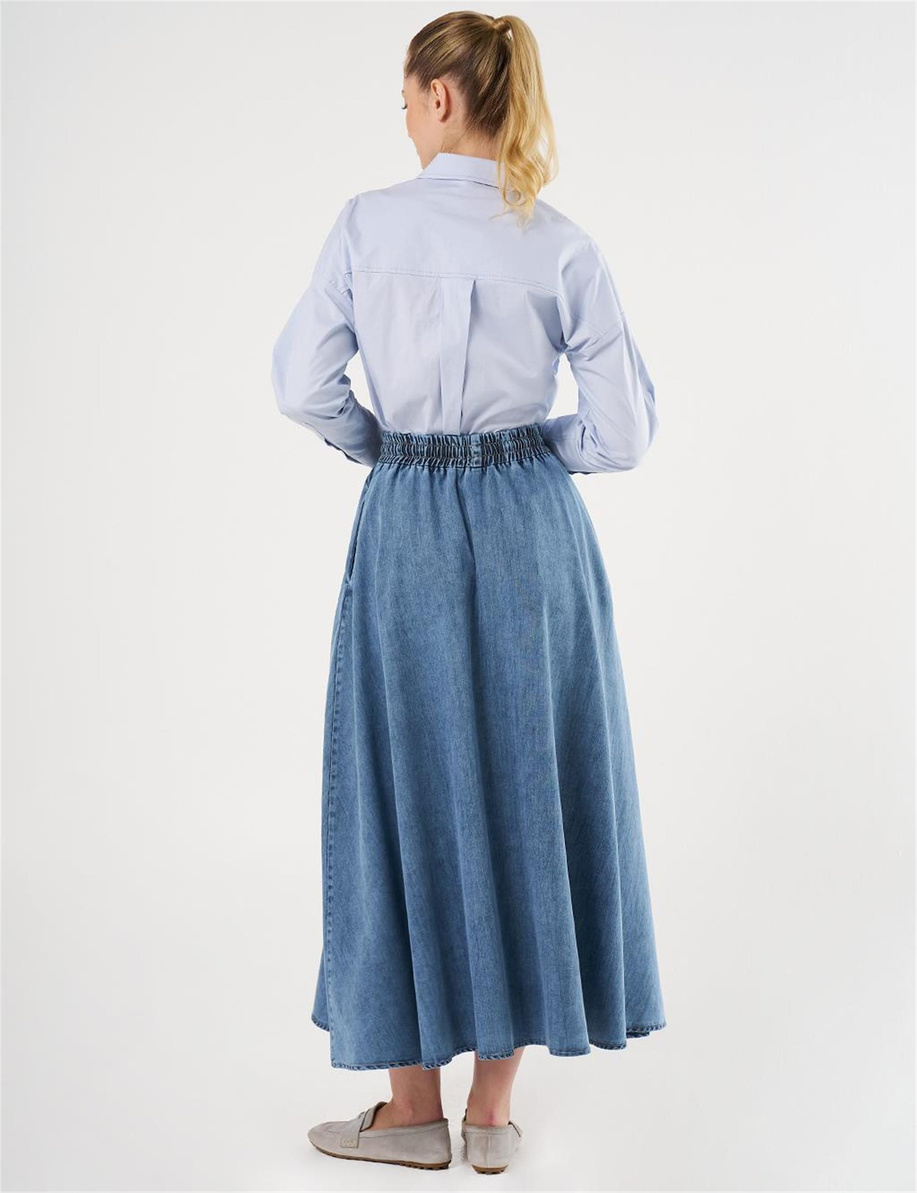 Beli Lastikli Lyocell Etek Havlu Yıkama - KA-B25-12031