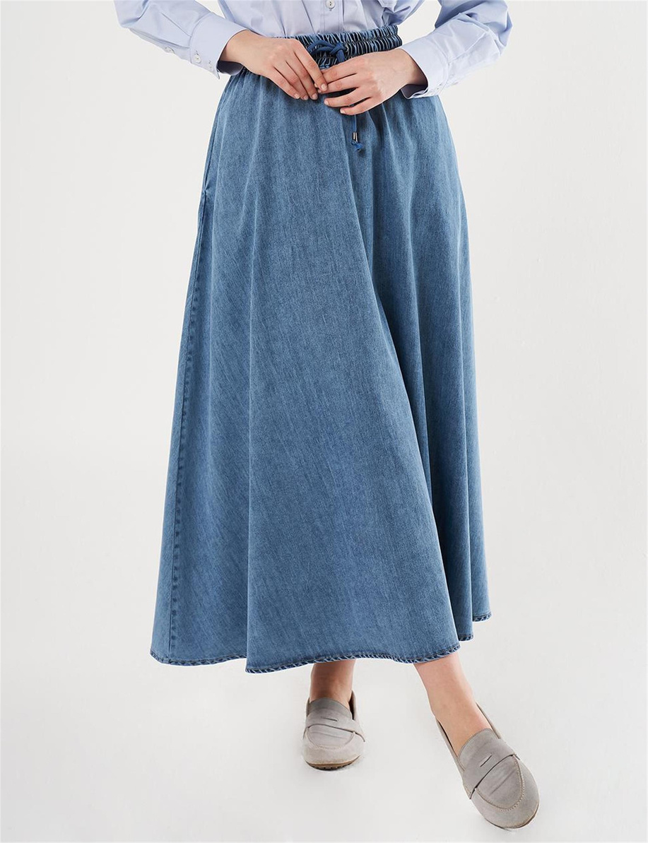 Beli Lastikli Lyocell Etek Havlu Yıkama - KA-B25-12031