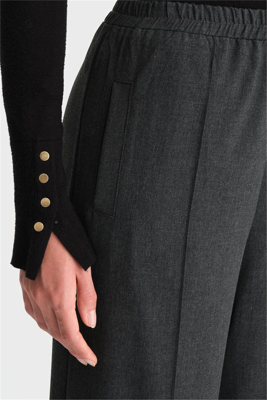 Beli Lastikli Palazzo Antrasit Pantolon