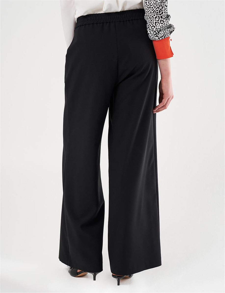 Bol Paça Klasik Pantolon Siyah