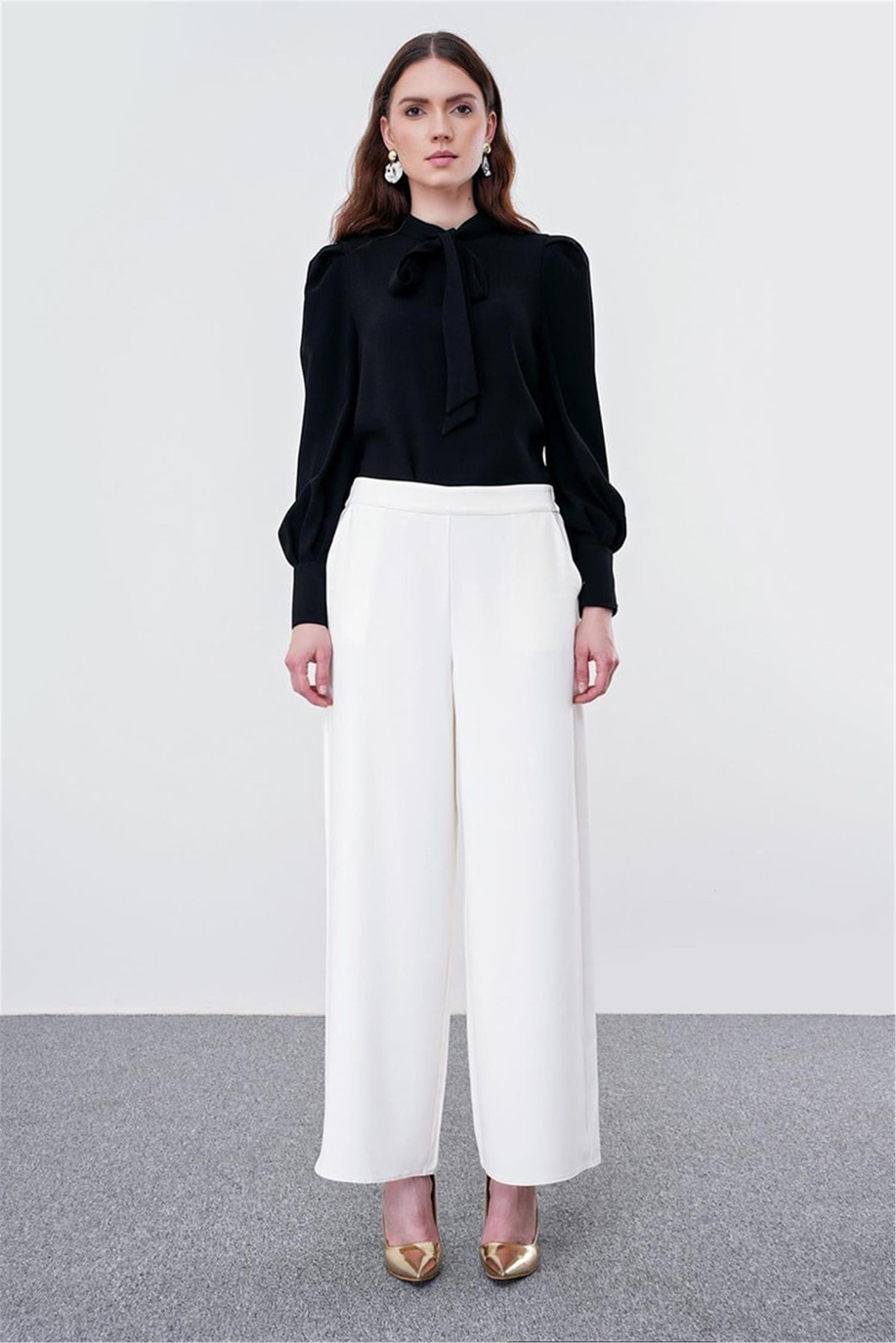 Bol Paça Pantolon Ekru - 25YZ0013