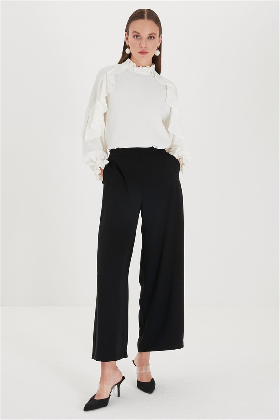 Bol Paça Pantolon Siyah - 25YZ0013