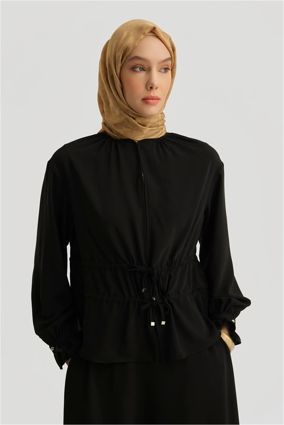 Çift Kemerli Takım Siyah - 25Y6016