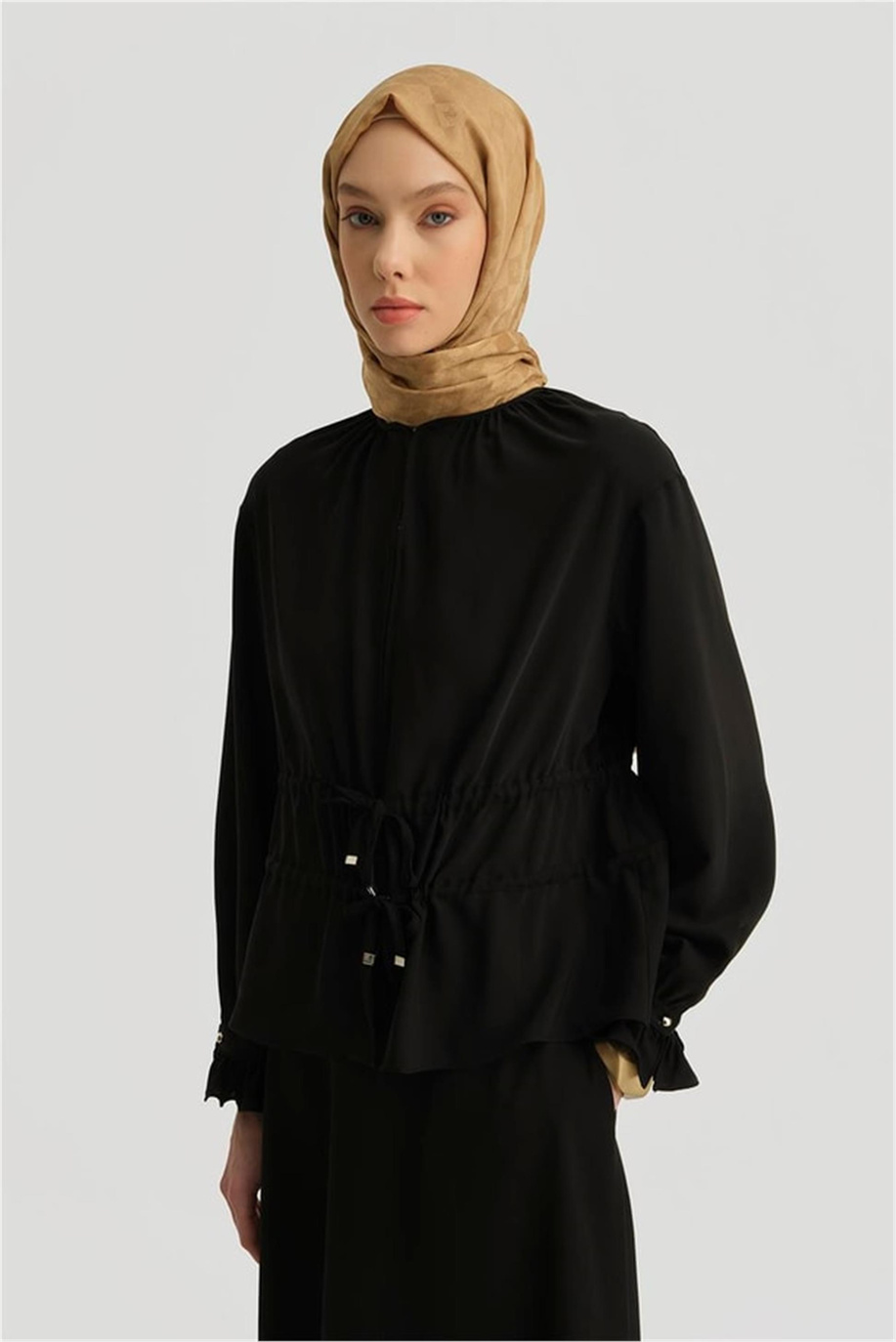 Çift Kemerli Takım Siyah - 25Y6016