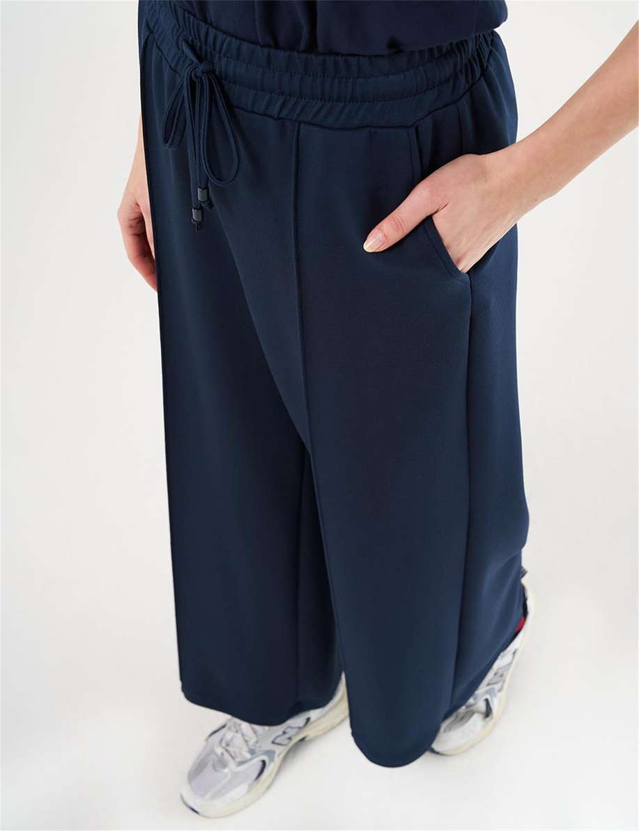 Çima Dikişli Scuba Pantolon Lacivert