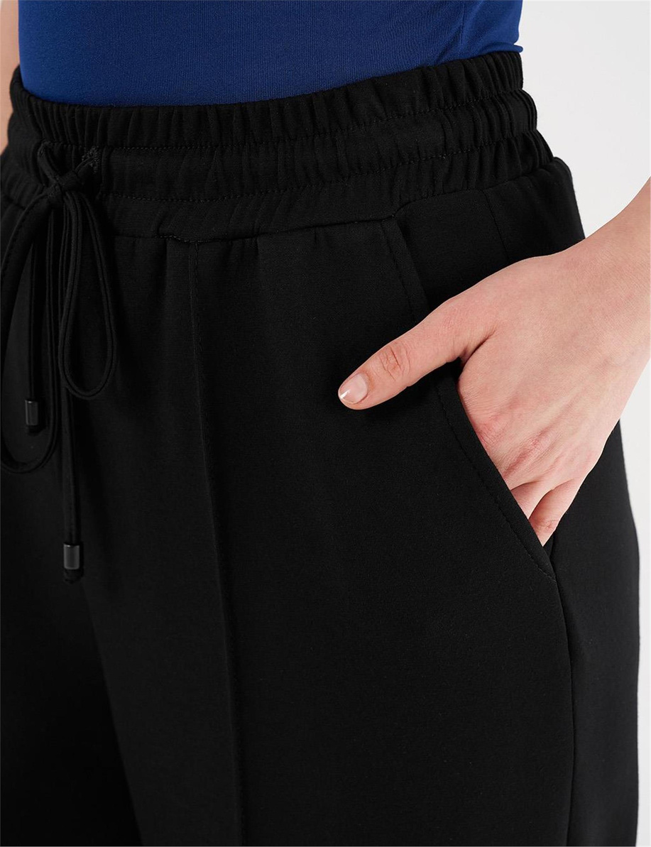 Çima Dikişli Scuba Pantolon Siyah