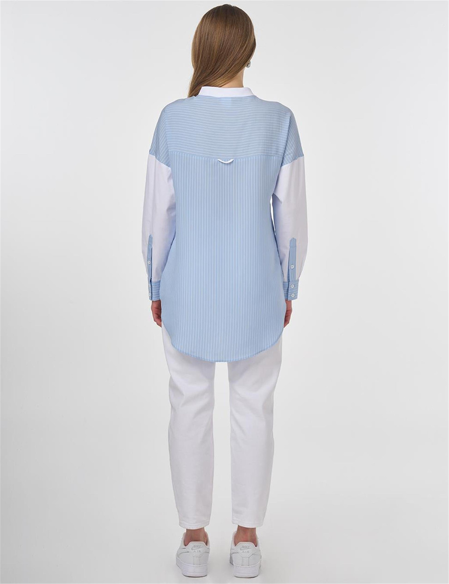 Dantel Aplike Modal Tunik Toz Duman