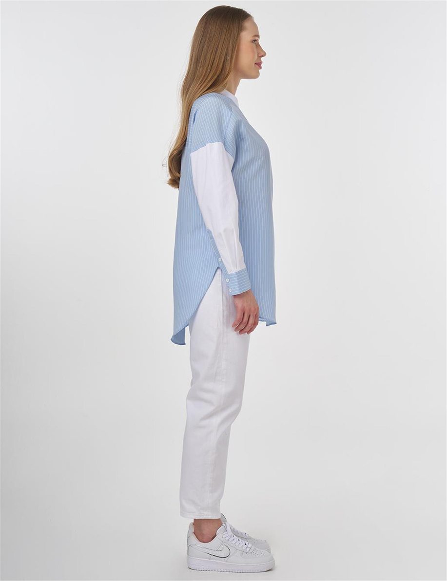 Dantel Aplike Modal Tunik Toz Duman