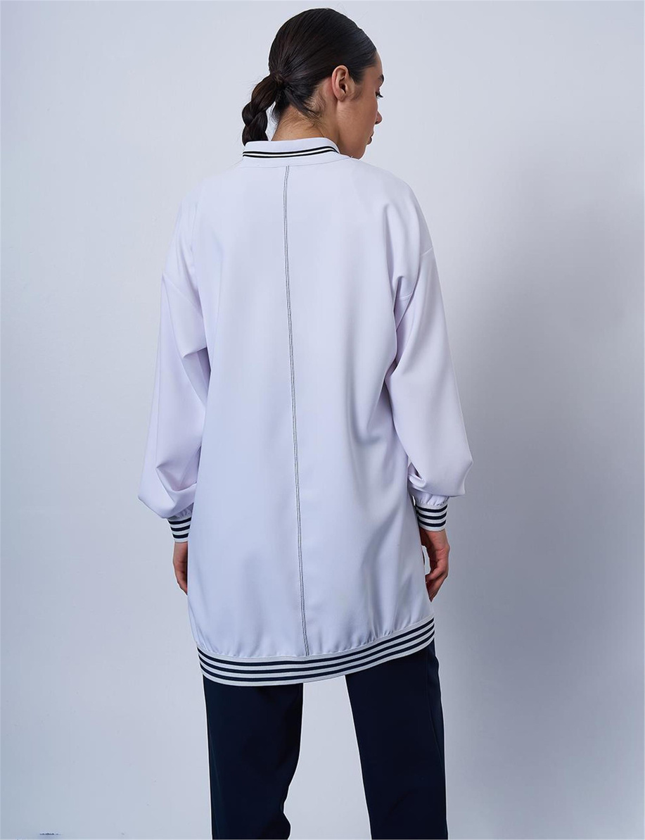 Fermuar Kapamalı Optik Beyaz Takım