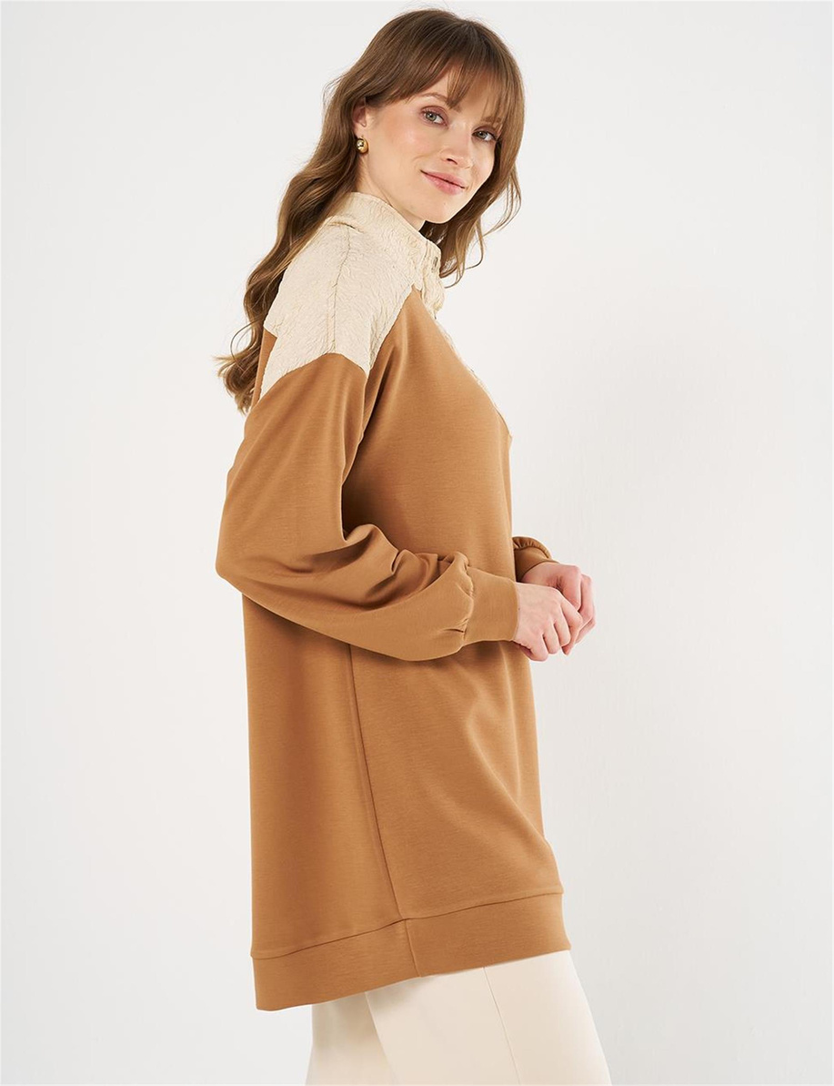 Gofre Garnili Scuba Sweatshirt Tütün