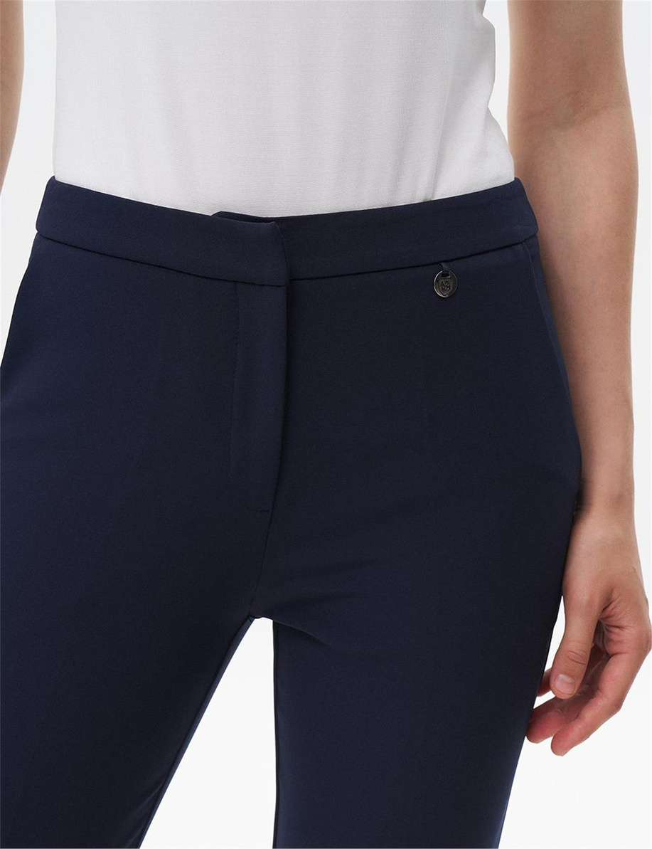 Havuç Kesim Basic Pantolon Lacivert