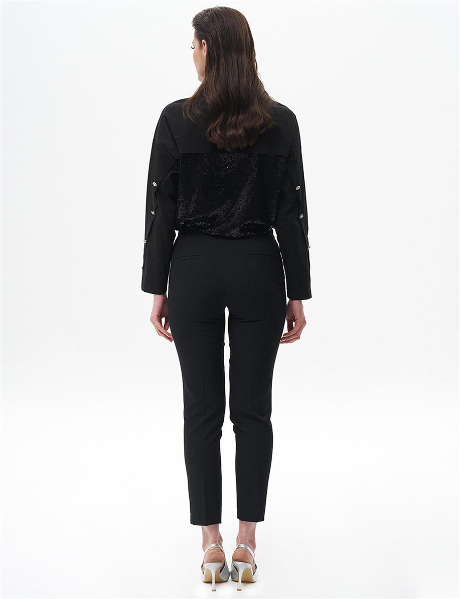 Havuç Kesim Basic Pantolon Siyah