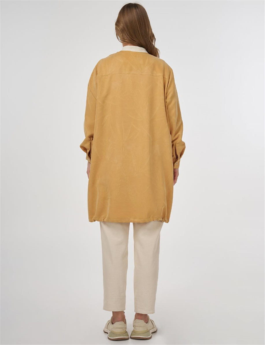 İşlemeli Modal Ceket Safran