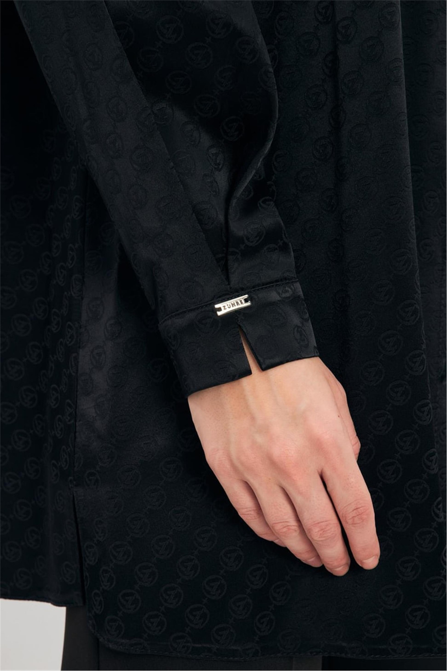 Jakarlı Düğmeli Takım Siyah - 25YZ1515