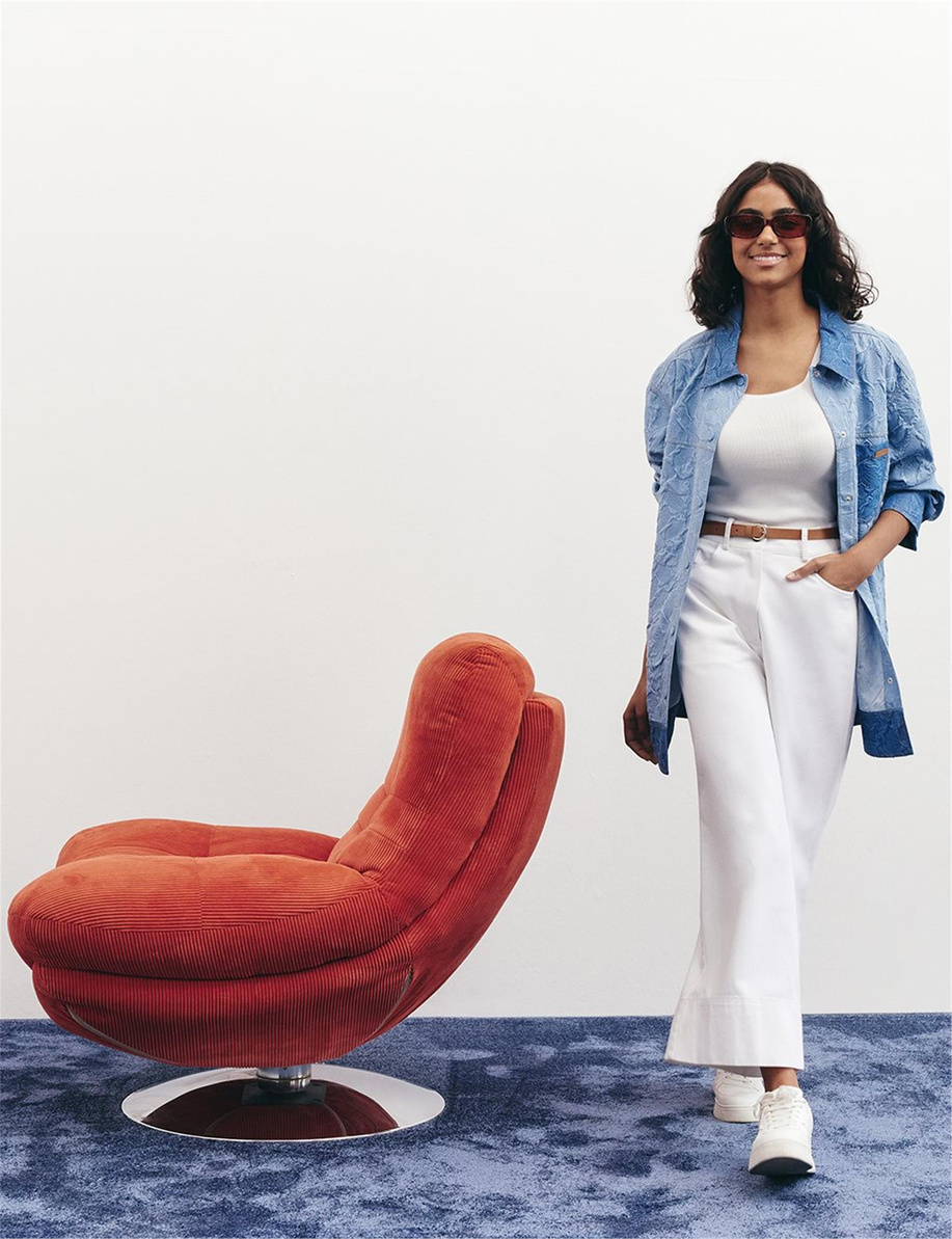 Kabartmalı Denim Ceket Mavi - KY-B25-73035