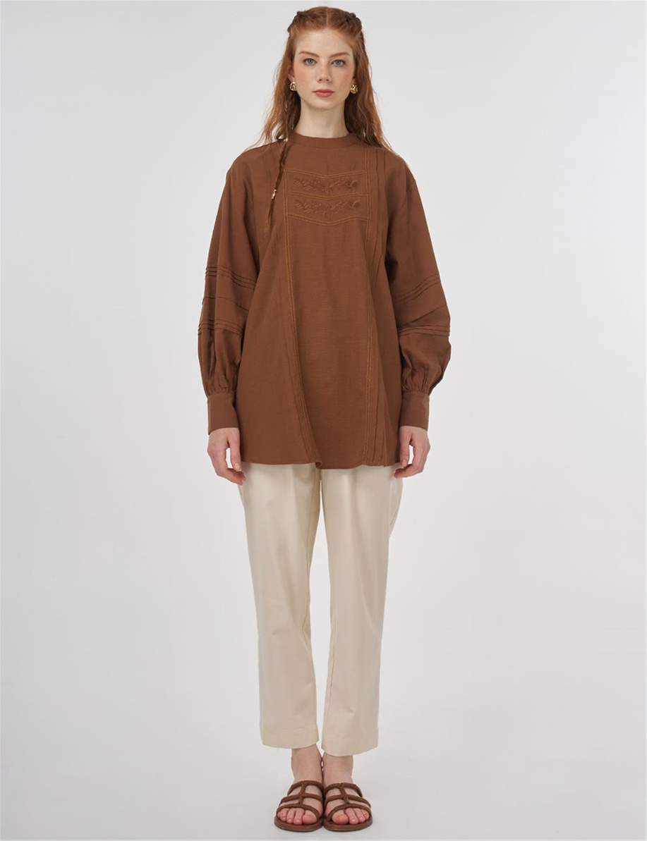 Kayra Bluz Kahve - KA-B25-10013