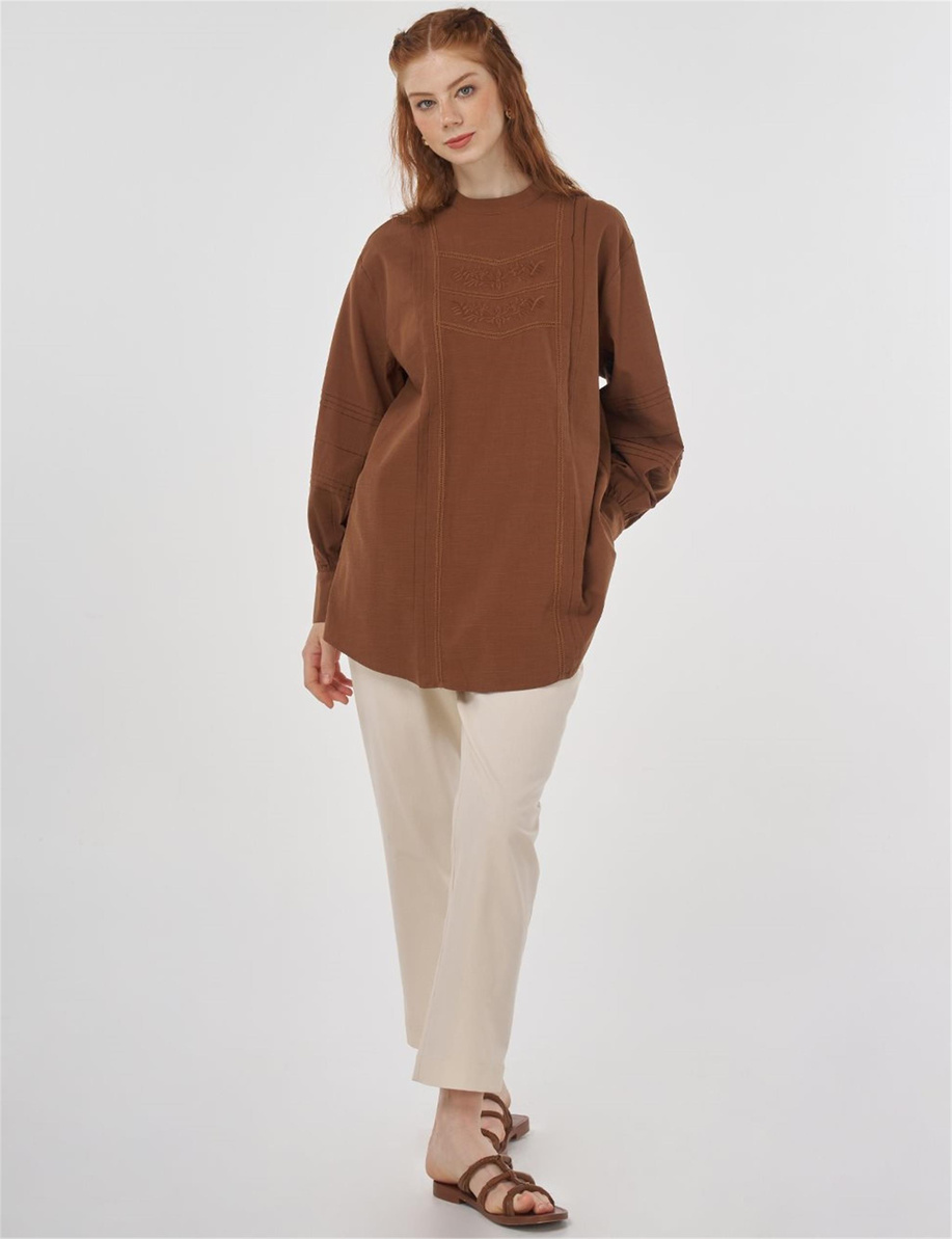 Kayra Bluz Kahve - KA-B25-10013