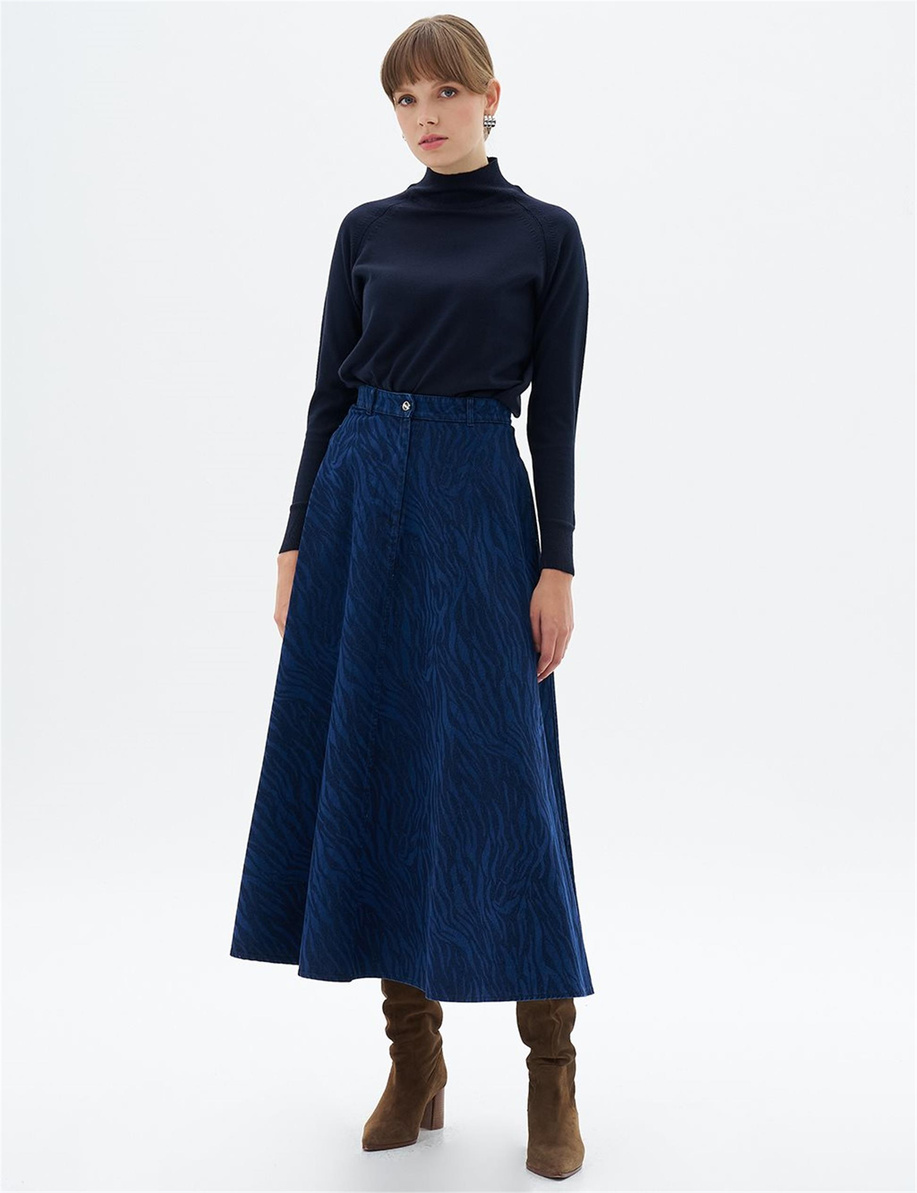 Kayra Lacivert Etek