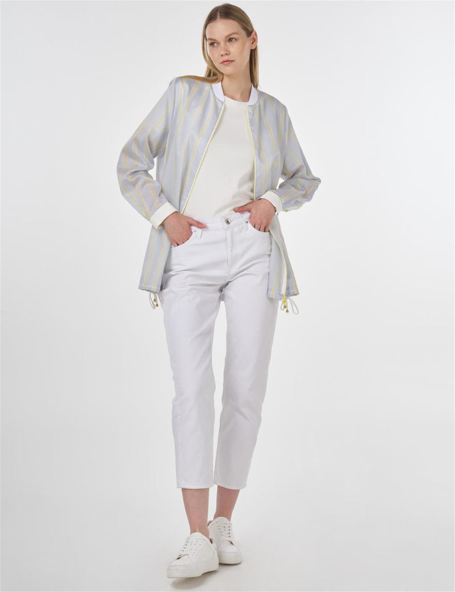 Kolej Yaka Lyocell Tuniği Mavi