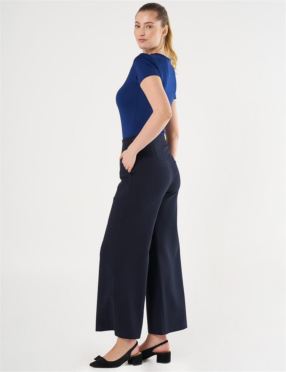 Korsaj Kemerli Koyu Laci Pantolon