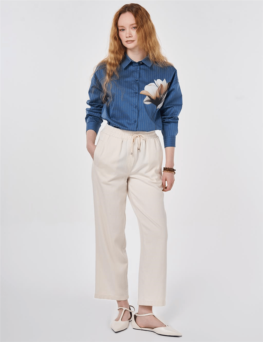 Kyr Pantolon Krem - KY-B26-79005