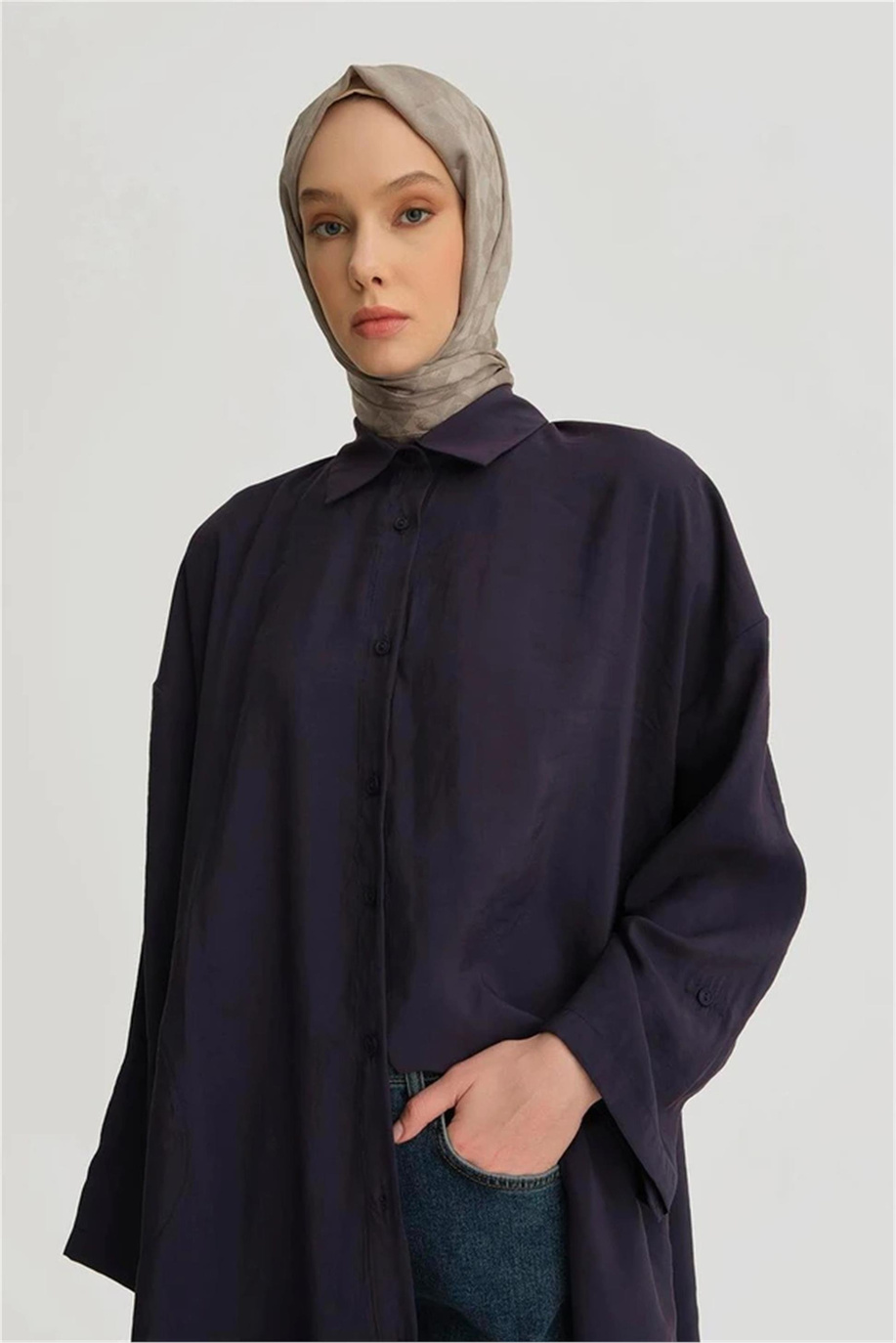 Modal Basic Tunik Lacivert