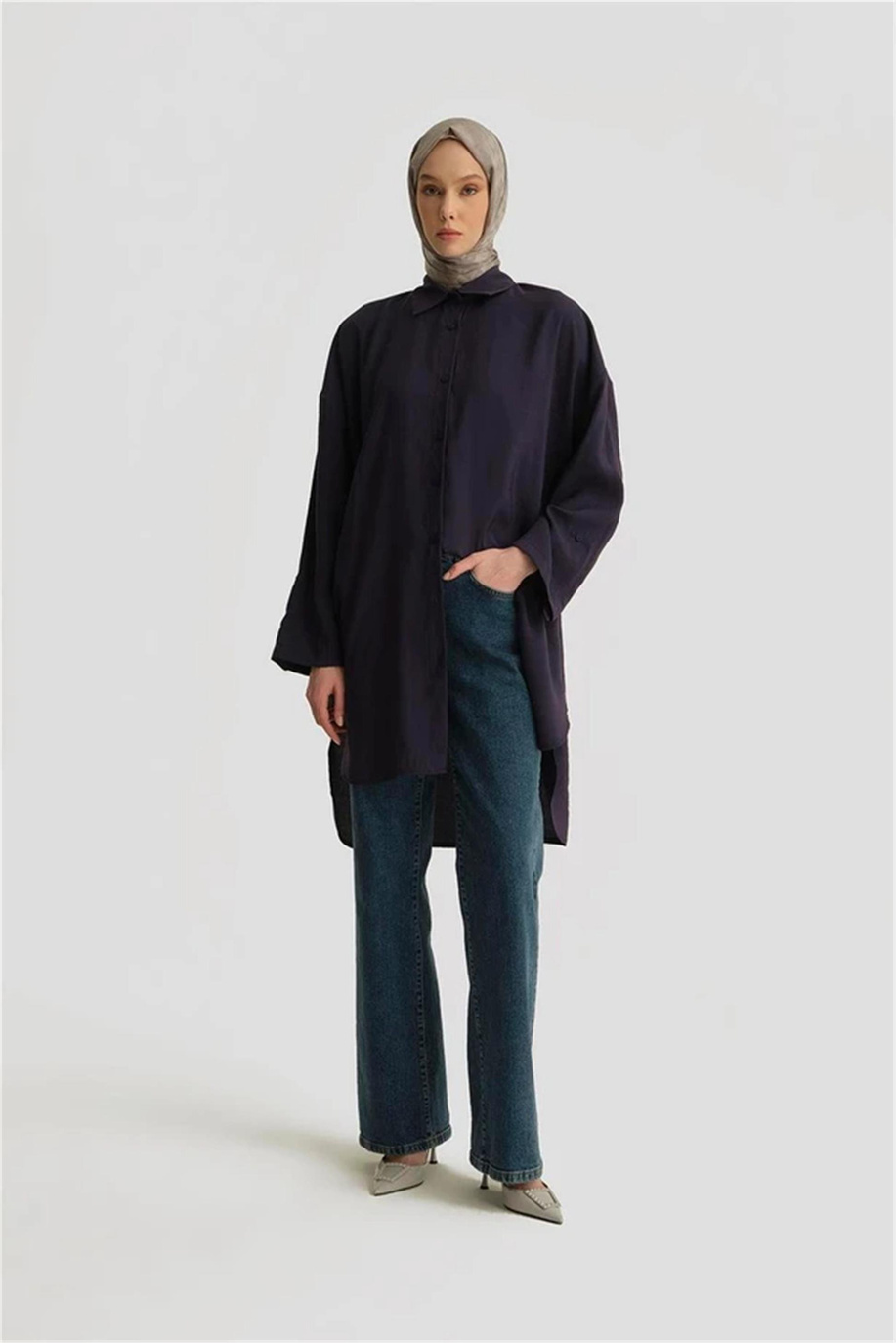 Modal Basic Tunik Lacivert