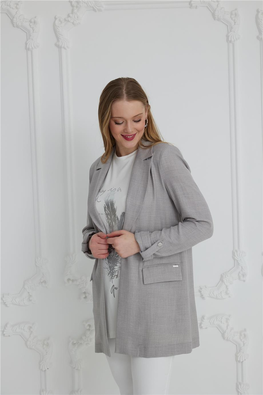 Mood Basıc Ceket Gri